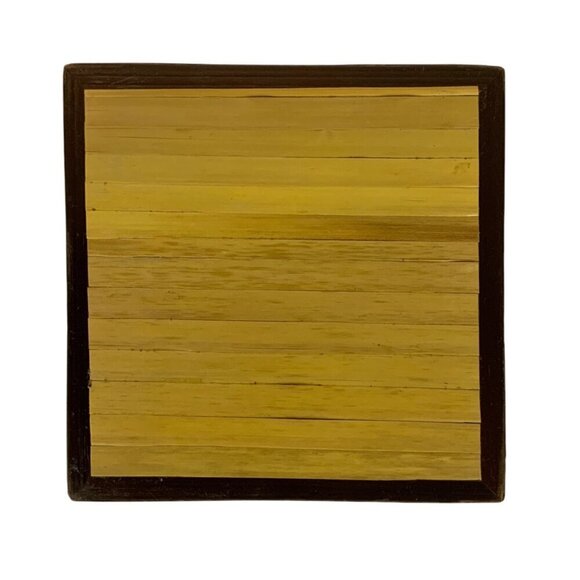 Handmade Straw Trinket Box Square Geometric Decorative Stash Organization - Picture 7 of 10